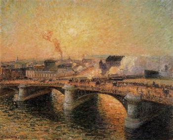 卡米耶 畢沙羅 The Boieldieu Bridge, Rouen, Sunset 卡米耶 畢沙羅 The Boieldieu Bridge, Rouen, Sunset